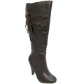 Bamboo by Journee Women's High-heel Crinkle Boots