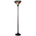 Tiffany-style Bronze Floral Torchiere 