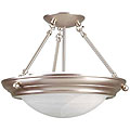 Brushed Nickel Fluorescent 2-light Pendant