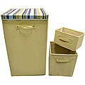 Set of 3 Fold-away Umbrella Stripe Bath Storage Bins (China)