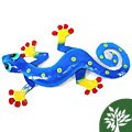 Hand-painted 13-inch Oil Drum Gecko (Haiti)