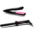Enzo Milano Flat Iron/ 19 mm Curling Iron Set