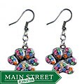 Colorful Crystal Paw Pet Parent Earrings