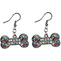 Colorful Crystal Bone Pet Parent Earrings