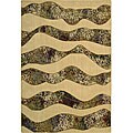 Modern Living Beige Waves Rug (7'9 x 10'10)