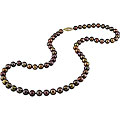 14k Gold Brown Freshwater Pearl Necklace (6-6.5 mm)