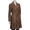Via Spiga Women's Belted Leopard Print Trench Coat