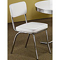 White Retro Chrome Chairs (Set of 2)