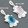 Sterling Silver Gemstone Pendant (India)