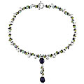 Freshwater Pearl and Multi-gemstone Drop Necklace