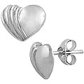 Sterling Silver Heart Stud Earrings