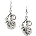 Charming Life Sterling Silver Heart Charm Earrings