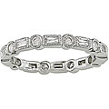 14k Gold 1/2ct TDW Round and Baguette Eternity Band (H-I, I1-I2)