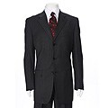 Ferrecci Men's Elegant Black Pinstripe Suit