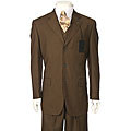 Ferrecci Men's Elegant 3-piece Chocolate Brown Suit