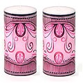 Imageglow 'L'Amour' Pillar-style Two Candle Set
