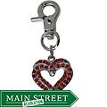 Ruby Red Crystal Heart Dog Charm