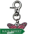 Pink Crystal and Enamel Butterfly Dog Charm