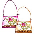 Kozmic 'Painted Roses' Hand-painted Leather Handbag