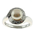 Sterling Silver Freshwater Pearl Ring (7-7.5 mm) (Size 7)