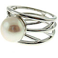 Sterling Silver Freshwater Pearl Ring (9-10 mm) (Size 7)