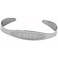 Stainless Steel 'Love' Adjustable Cuff Bracelet