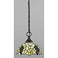 Tiffany-style Grape Jewel Mini Pendant