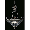 Crystal Glass 3-light Bronze-finish Pendant