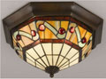 Tiffany-style Flush-mount Bronze Finish Interior Light