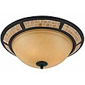 Mosaic Flush-mount Cognac Ceiling Light