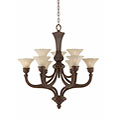 Bronze Patina 9-light Chandelier