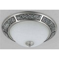 Mosaic Brushed Steel Flush-mount Light