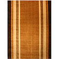Hand-loomed Knotted Wool Jade Rug (9' x 12')