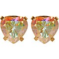 10k Yellow Gold Heart-shape Mercury Mist Earrings