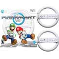 Mario Kart Game & Wheel For Wii with 2 Extra Wheels