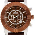 Croton Men's Brown Leather Strap Chronograph Watch