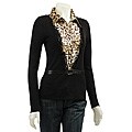 Dolce Cabo Women's Duet Silky Leopard Print Shirt