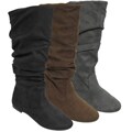 Bamboo by Journee Women's Slouchy Microsuede Boots