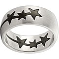 Black Steel Star Pop-out Puzzle Piece Band