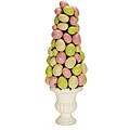 Green/ Pink Egg Cone Decorative Urn
