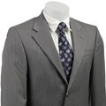 Kenneth Cole Men's Grey Multi-stripe Wool Suit