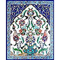 Floral Arch Blue Pot 20-tile Ceramic Wall Mural
