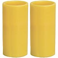 Flameless Yellow Pillar Candles (Set of 2)