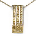 14k Yellow Gold over Silver Yellow Sapphire Necklace