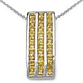 Sterling Silver Genuine Yellow Sapphire Necklace
