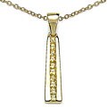 14k Gold over Sterling Silver Genuine Yellow Sapphire Necklace