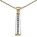 14k Gold-plated Blue Sapphire Pendant