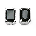 Silver Sapphire Stud Earrings