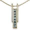 14k Goldplated Silver Green Sapphire Pendant