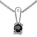 Sterling Silver Sapphire and White Topaz Necklace